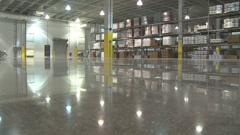 polished concrete warehouse