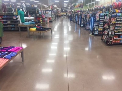 polished concrete shop floor